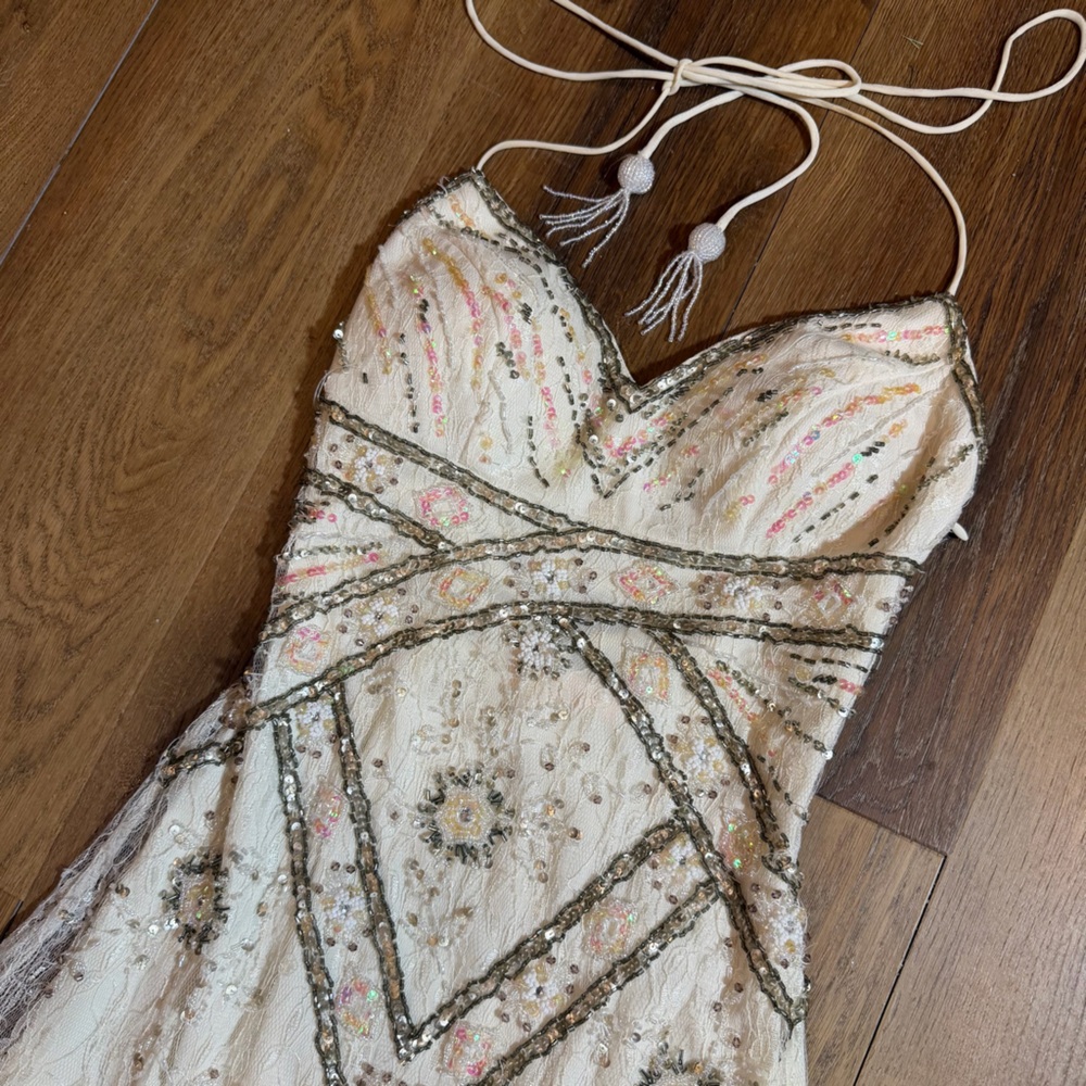 Vintage Y2K Beaded Dress Vintage Beaded Dress Sue Wong Wedding Dress Lace Fairy - Picture 4 of 15